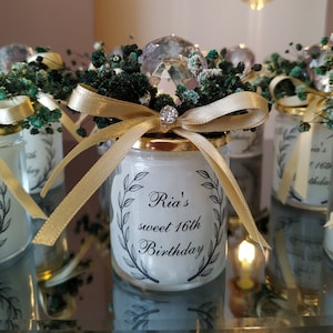 Personalized Wedding Favor - Party Thank You Favor- Candle Favor for Guests- Unique Rustic Luxury Wedding Favors - Baptism Baby Shower Favor