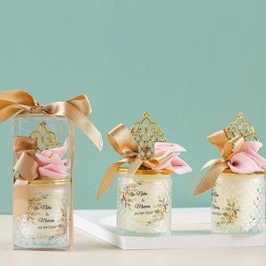Personalized Candle Favors | Custom Wedding Favors | Bulk Guest Gift | Baby Shower Candles | Birthday Favors | Sweet 16 Candle| Quinceanera