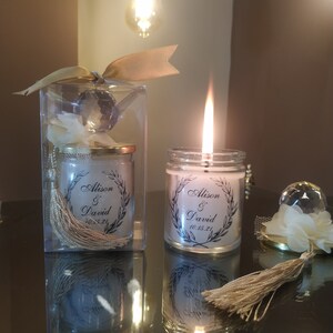 Wedding Favor Candle - Rustic Candle Favor- Unique Luxury Wedding Favors - Baptism Baby Shower Favors - Candle in Gift Box Tassel