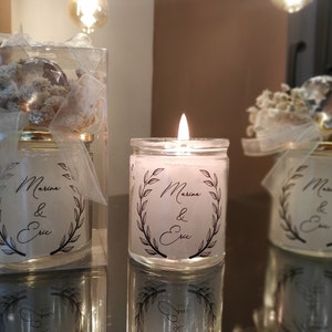 Personalized Candle Favor for Guests - Unique Rustic Wedding Thank You Favor - Luxury Party Favors - Bulk Wedding Favors
