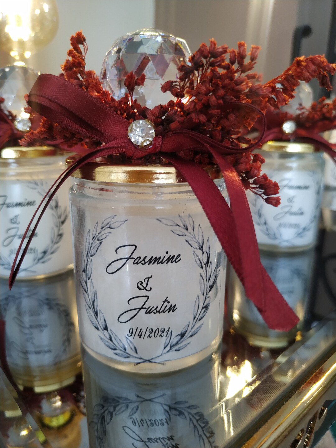 Luxury Candle Favors | Personalized Wedding Candle Favors | Unique Bulk ...