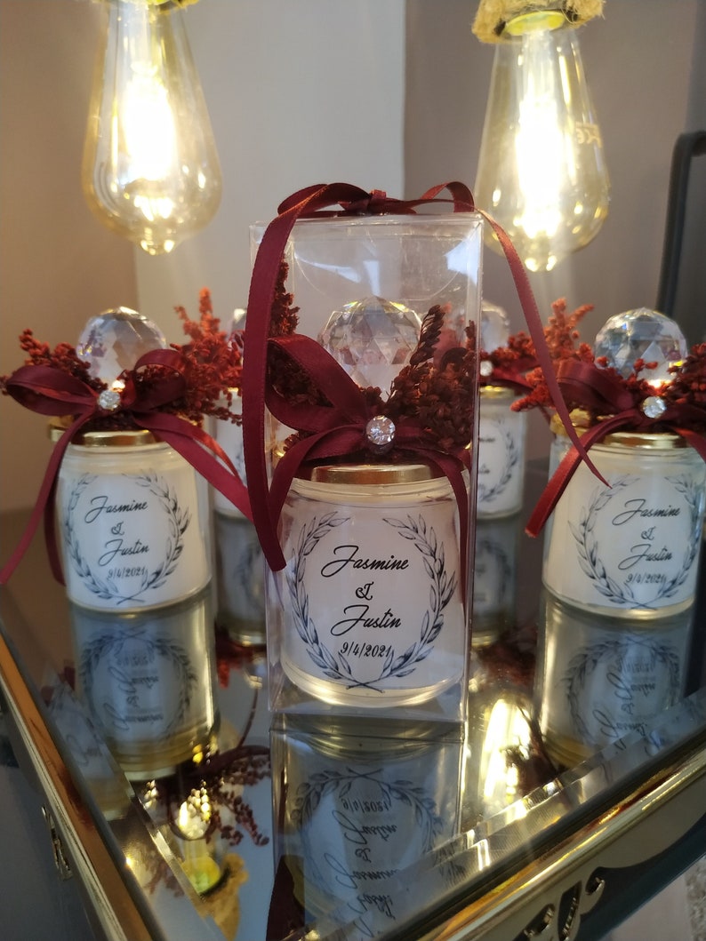 Personalized Wedding Candle Favors