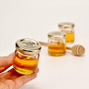 50 Empty Honey Jar Wedding Favors: Minimalist Bridal Shower Gift