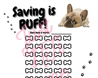 Pet Fund Digital Savings Challenge Tracker Download - DOG/Puppy Digital Money Savings