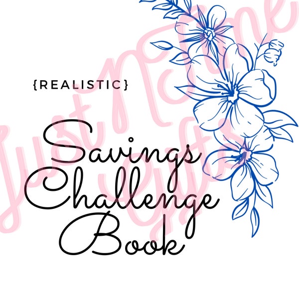 Digital PDF Realistic Savings Challenge Book - Savings Challenge Trackers - Low Income, Realistic Savings / Debt payoff tracker - PRINTABLE