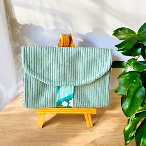 Porte-cartes femme, fermeture magnétique, velours