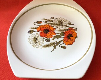 J. & G. Meakin 'poppy' Pattern Vintage Ceramic Ironstone