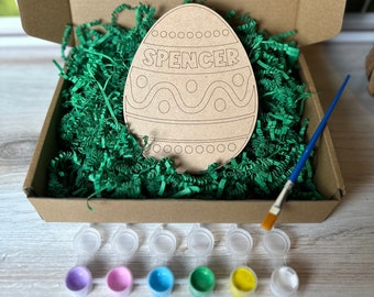 Personalized Easter Egg Craft Kit, Paint Kit for Kids, DIY Children's Craft Kit, Gift for Child Grandchild Nephew Niece, Easter Activities