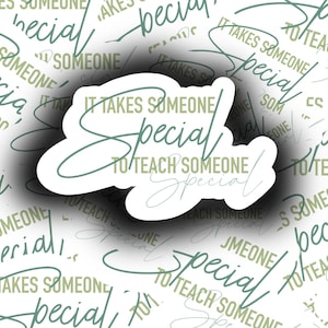 It Takes Someone Special Sticker, SPED, SPED Teacher, Special Education, Teacher Appreciation, Teacher Gift, Waterproof, Vinyl Sticker