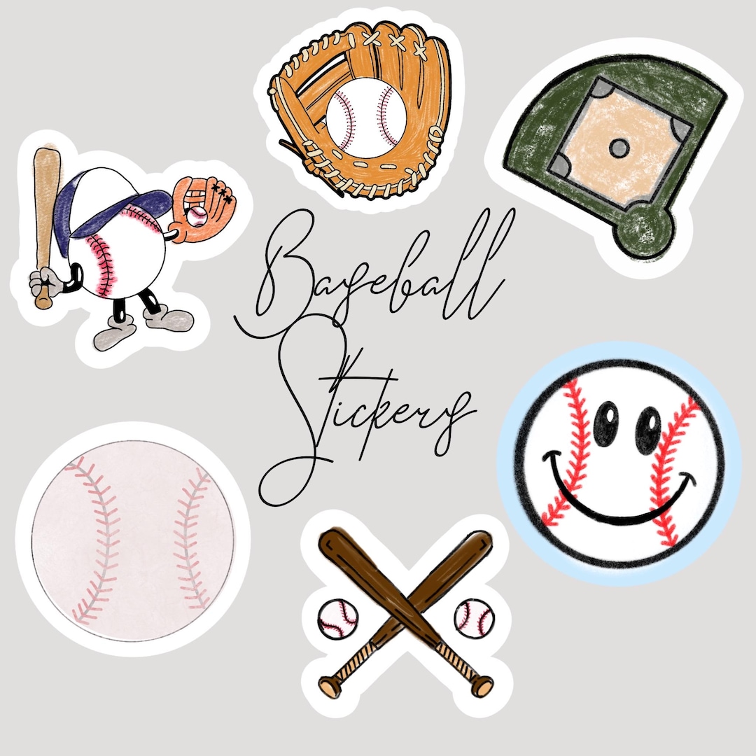 Baseball Stickers, Laptop Stickers, Water Bottle Stickers, Waterproof ...