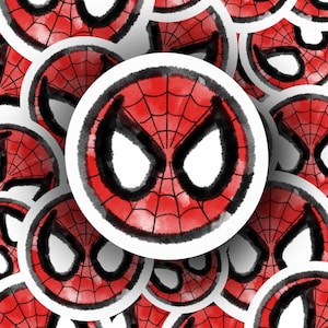 Spider Super Hero Mask Sticker, Comic Book Sticker, Kindle Sticker, Waterproof Sticker, Vinyl Sticker, Nerd Gift, Laptop Sticker, Kindle