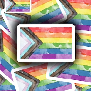 Pride Flag Sticker, Pride, Waterproof Sticker, Vinyl Sticker, Kindle Sticker, Water Bottle Sticker, Laptop Sticker, Waterproof Sticker