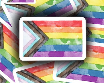 Pride Flag Sticker, Pride, Waterproof Sticker, Vinyl Sticker, Kindle Sticker, Water Bottle Sticker, Laptop Sticker, Waterproof Sticker