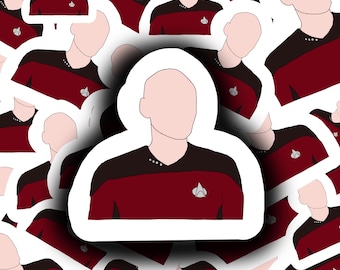 Picard Trekkie Sticker, Fandom, Nerd Gift, Trekkie, Water Bottle Sticker, Vinyl Sticker, Waterproof Sticker, Final Frontier, Kindle Sticker