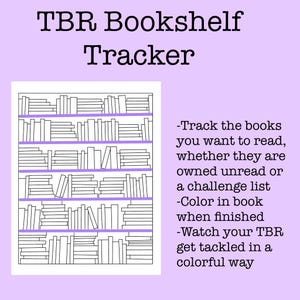 Book TBR Bookshelf Printable, Reading TBR, To Be Read List, Digital Download, Reader, Book Lovers, Reading Journal, Printable Journal, Books