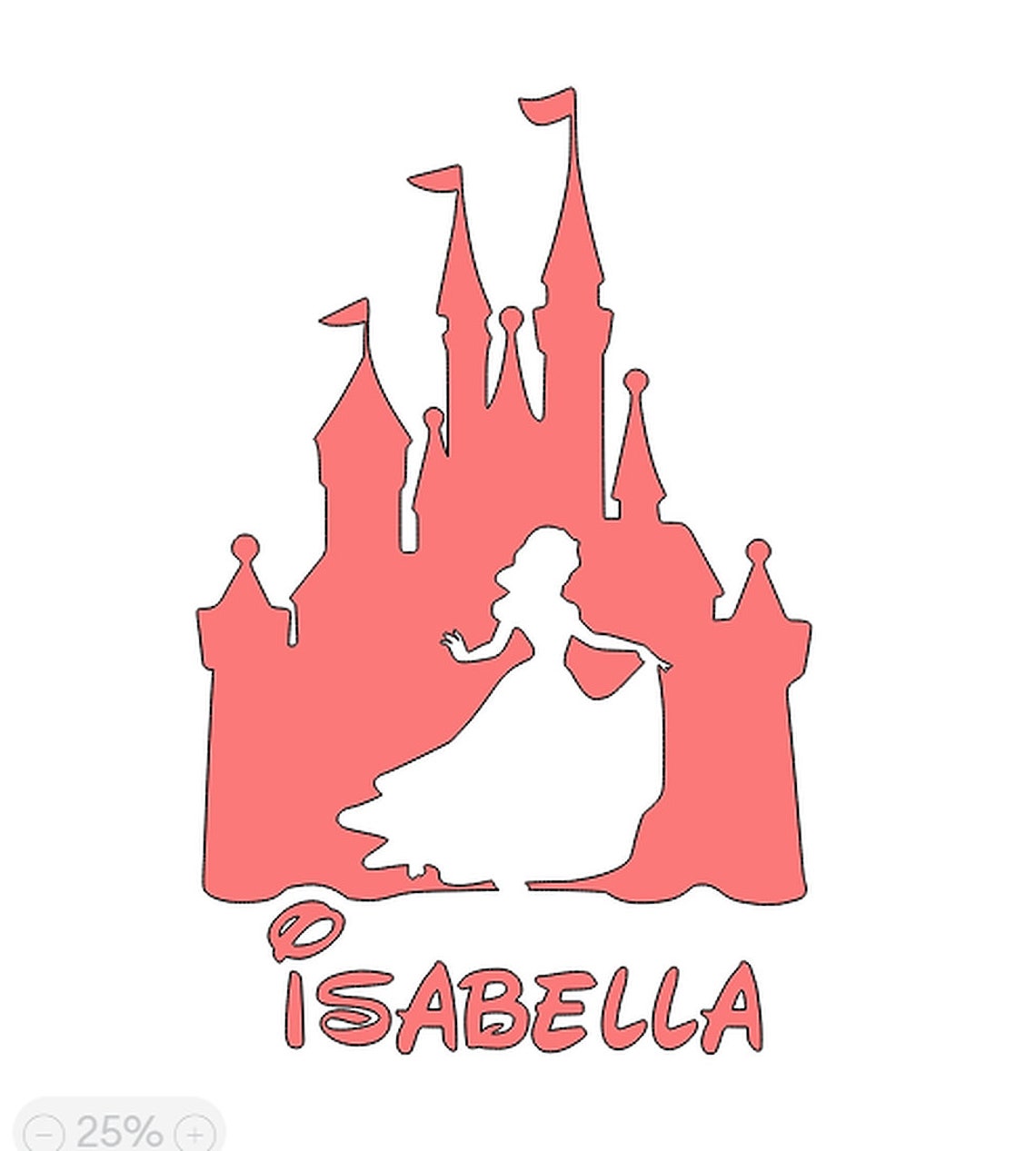 Disney Princess Vinyl Decal Bedroom Sticker With Name for Wall Etsy