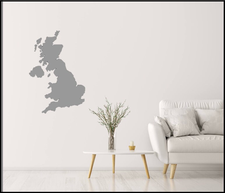 UK Map Vinyl Sticker for Wall or Window - Etsy UK