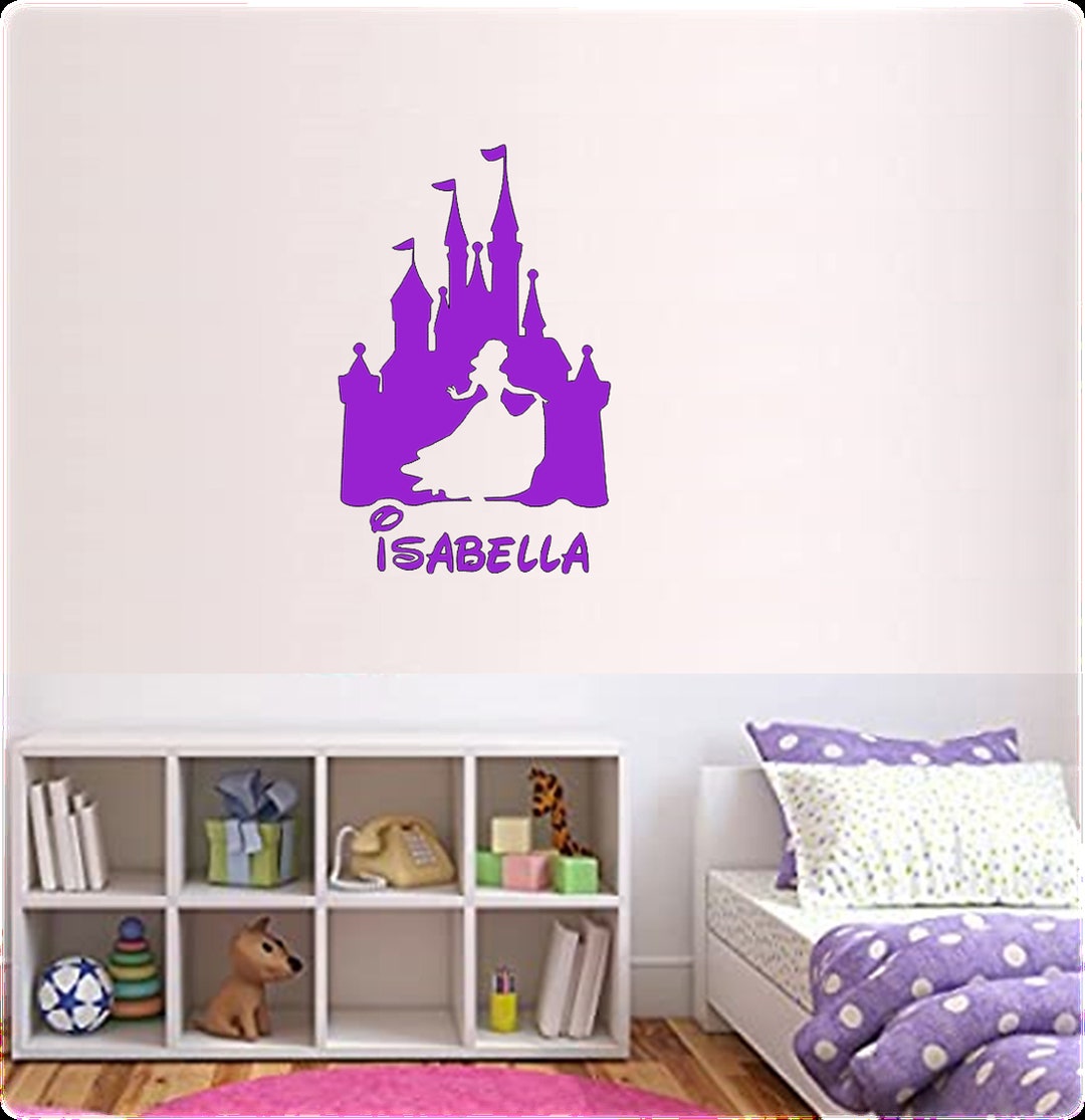 Princess Vinyl Sticker, Decal Bedroom Sticker With Name for Wall or ...