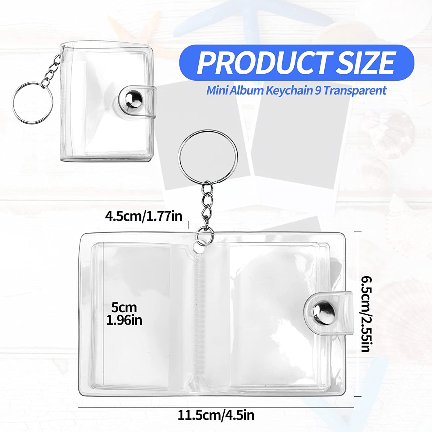 Personalised Mini Photo Album Keyring, Photo Keyring - With Photos ...