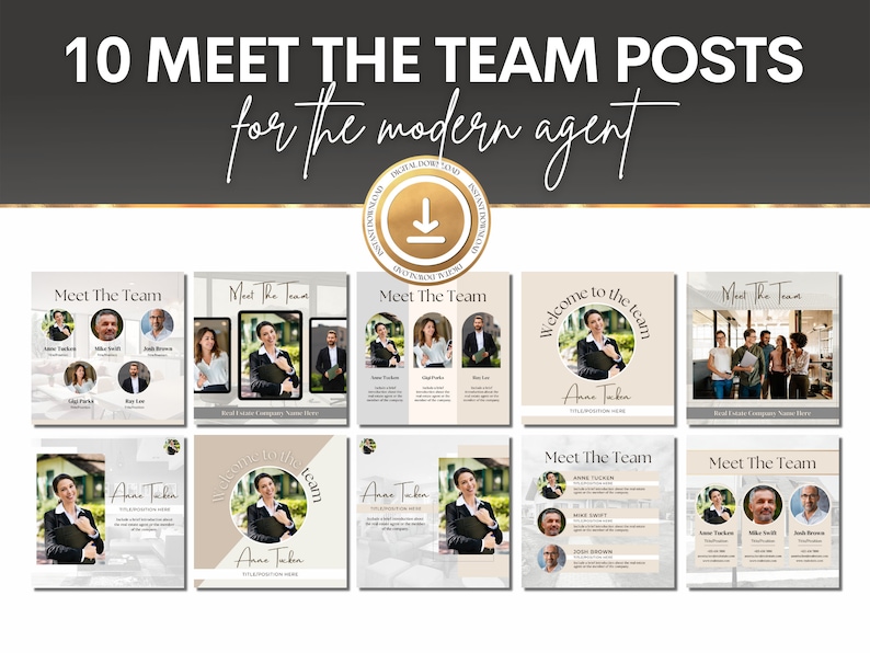 10 Meet the Team Social Media Posts Real Estate Instagram Etsy