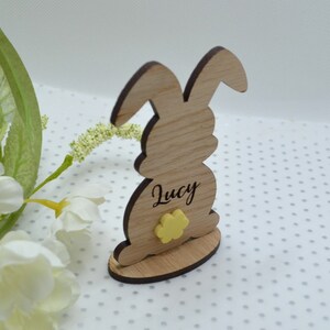 Easter Bunny Rabbit Table Place Names, Free Standing Wooden Bunnies ...