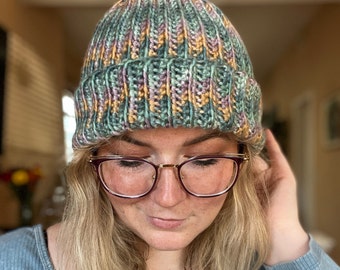 Crocheted Winter Hat | Multi-colored Beanie