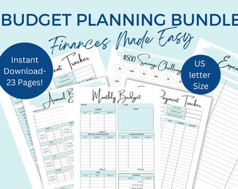 Digital Download Budget Planner, Budget Planner, Debt Tracker, Debt Payoff Tracker, Printable Debt Tracker, Printable Financial Planner