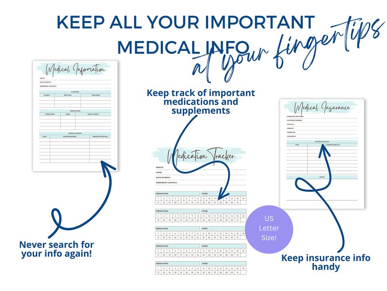 Medical Planner, Medication Tracker, Medication Tracker Printable ...