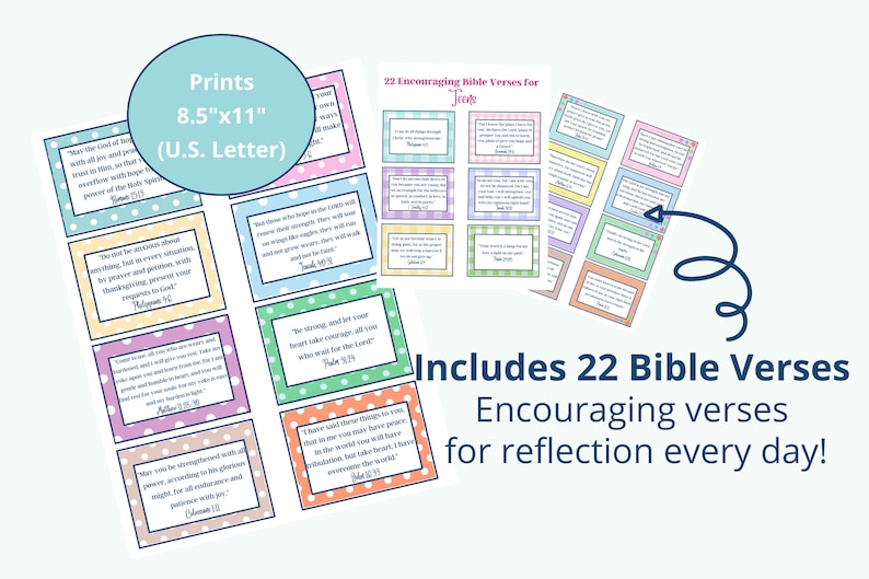 Printable Scripture Cards| Bible Verses for Tweens and Teens ...