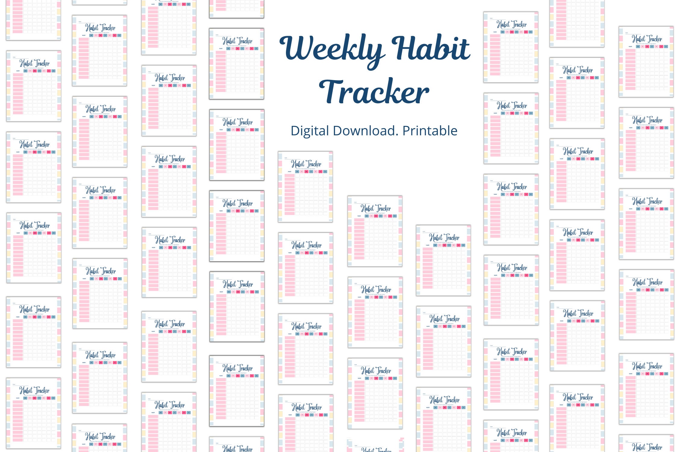 Weekly Habit Tracker Printable Habit Tracker Template - Etsy