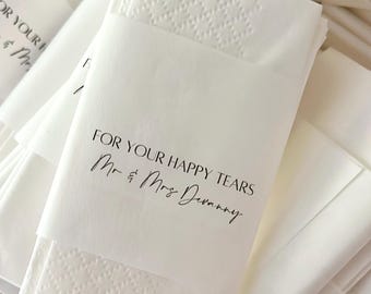 Happy Tears Tissue Printable Template | Editable Digital Download | Wedding Favor Printable | DIY Wedding Keepsake