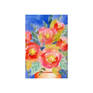 Pink Coral Floral Watercolor Fine Art Prints