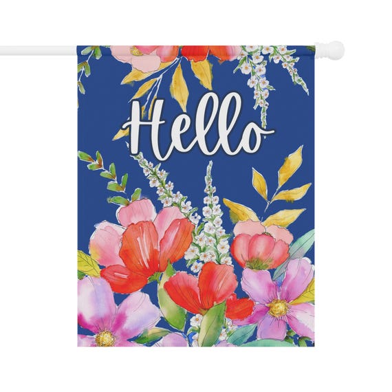 Colorful Garden Flag, Red, White, and Blue Garden Flag, Perfect Gift for Gardner, Outdoor Spring and Summer Home Decor, Watercolor Flag