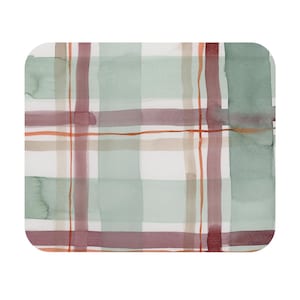 Colorful Plaid Watercolor Mouse Pad, Bright Plaid Mouse Mat, Great Gift, Desk Decor, Office Accessories, Plaid Print, Mousepad