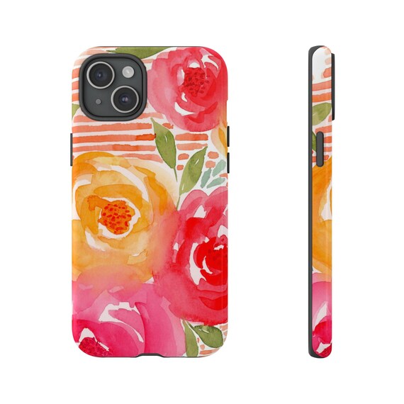 Colorful and Protective Phone Case, made with my original watercolor paintings