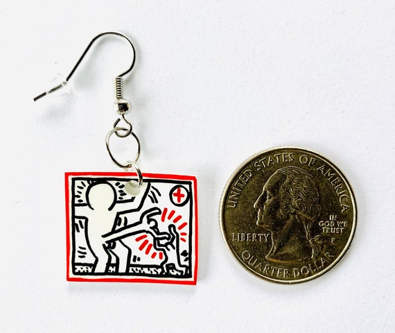 Pop art shop earrings