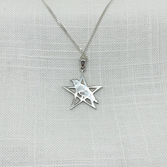 Ciondolo Pentagramma In Argento Sterling 925 – Charm Con Anello Per Gioielli