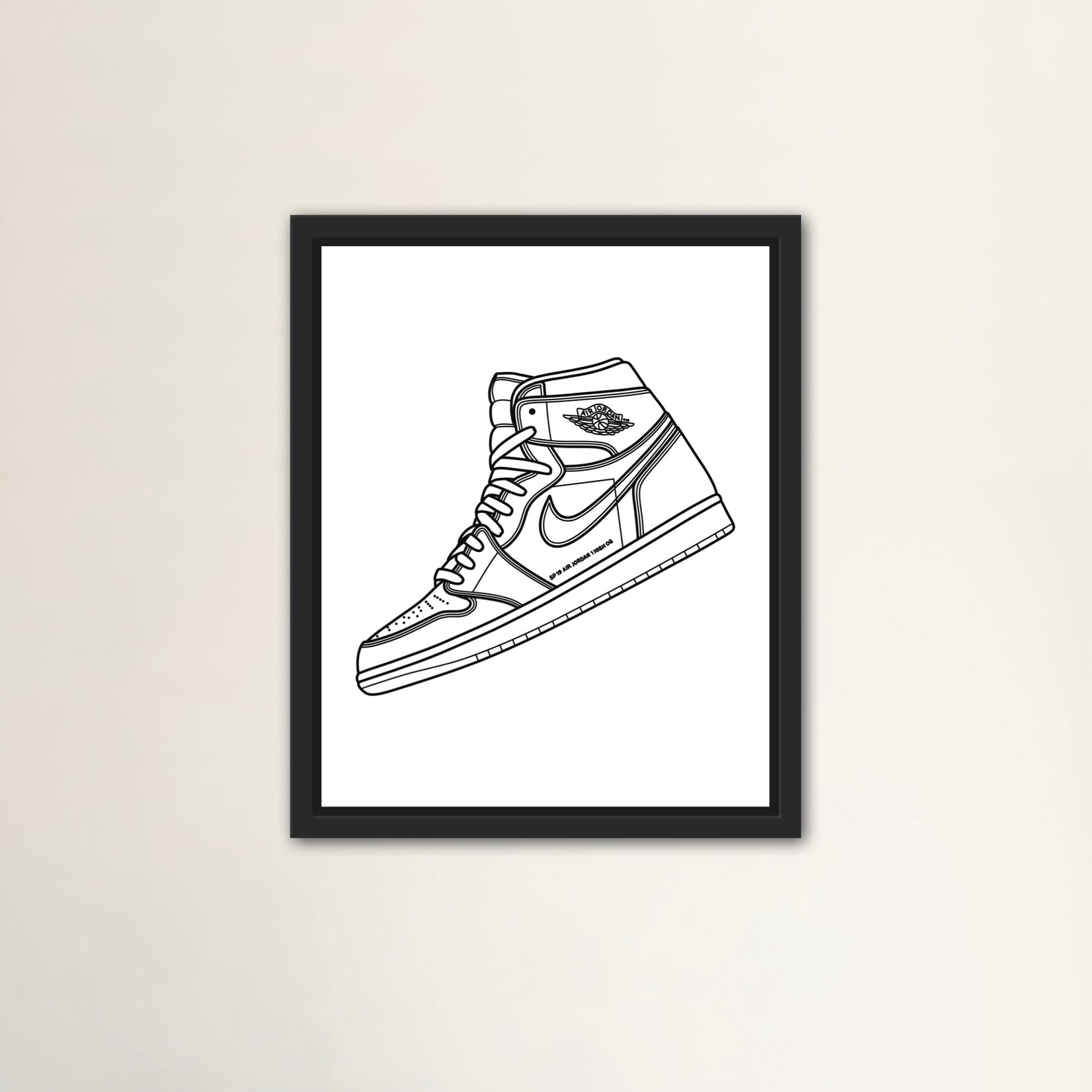 outline of jordan 1