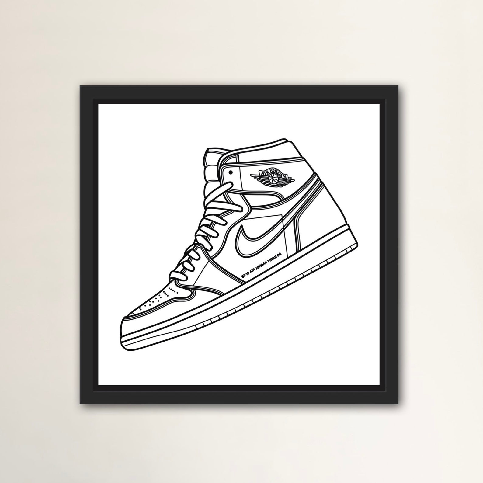 jordan 1 outline