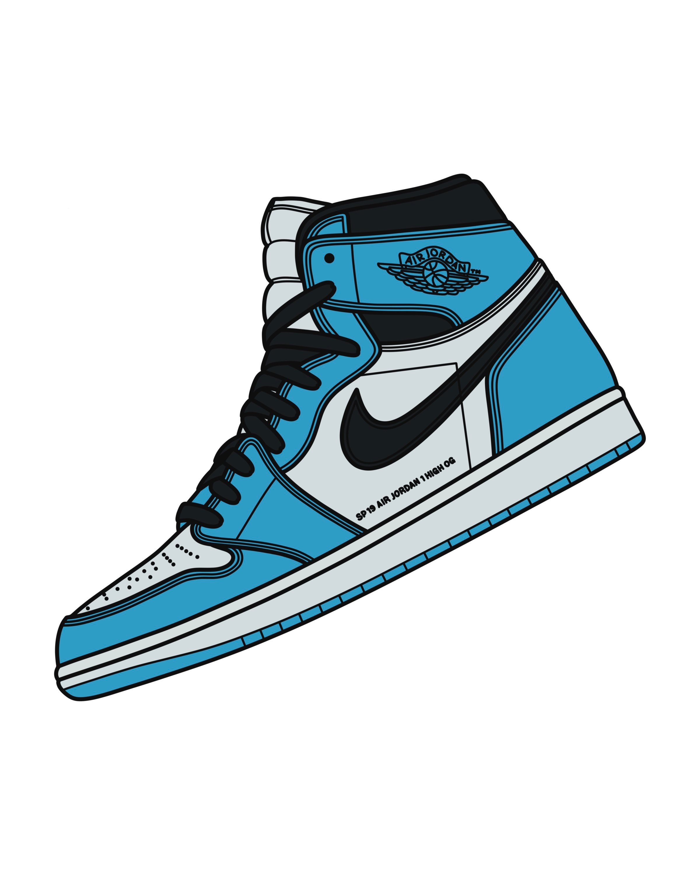 drawing of air jordan 1