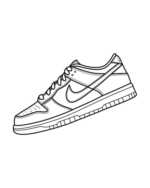 Dunk Low Sneaker Outline Print / Hypebeast Arte / - Etsy España