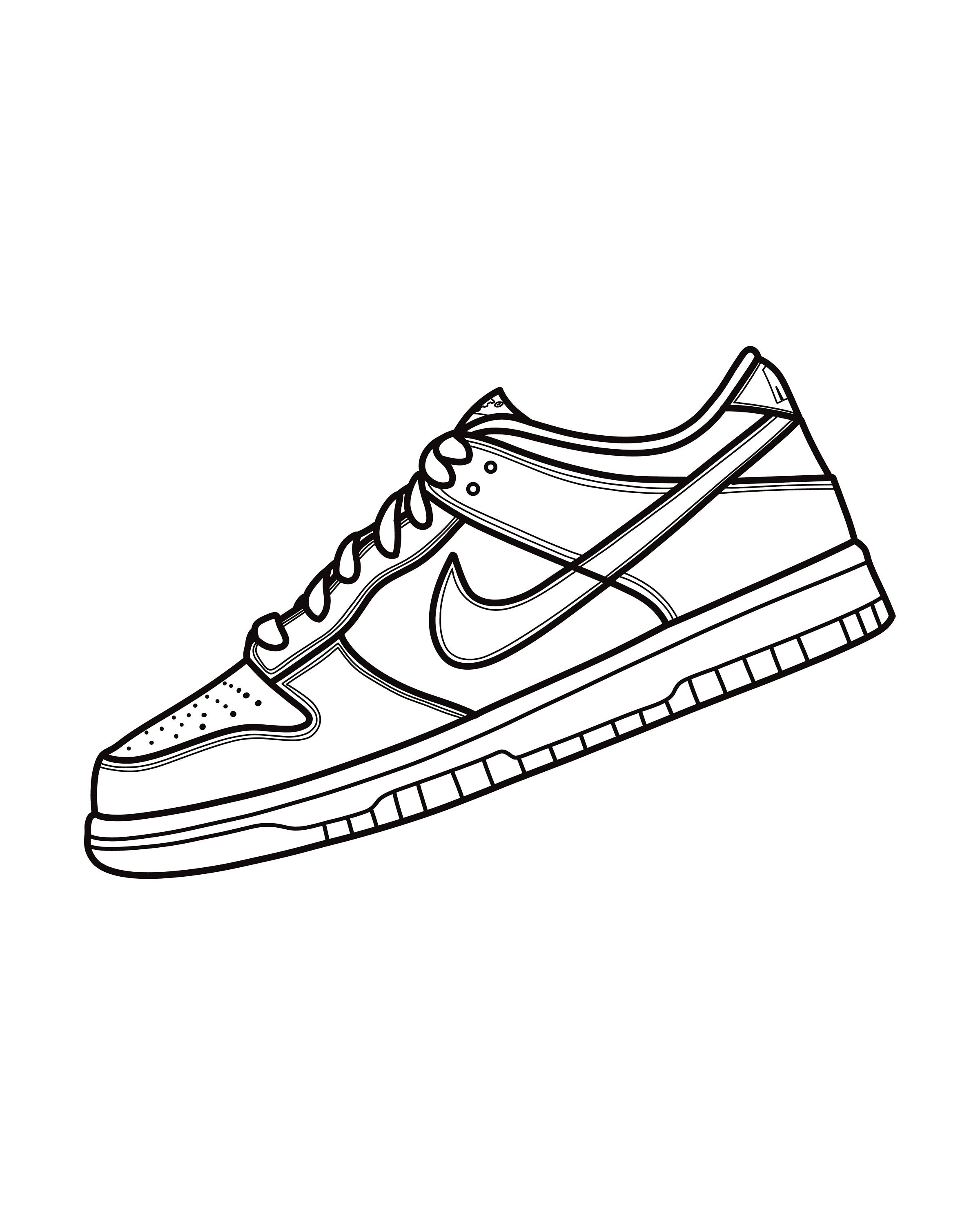 Dunk Low Sneaker Outline Print Hypebeast Downloadable Art Etsy
