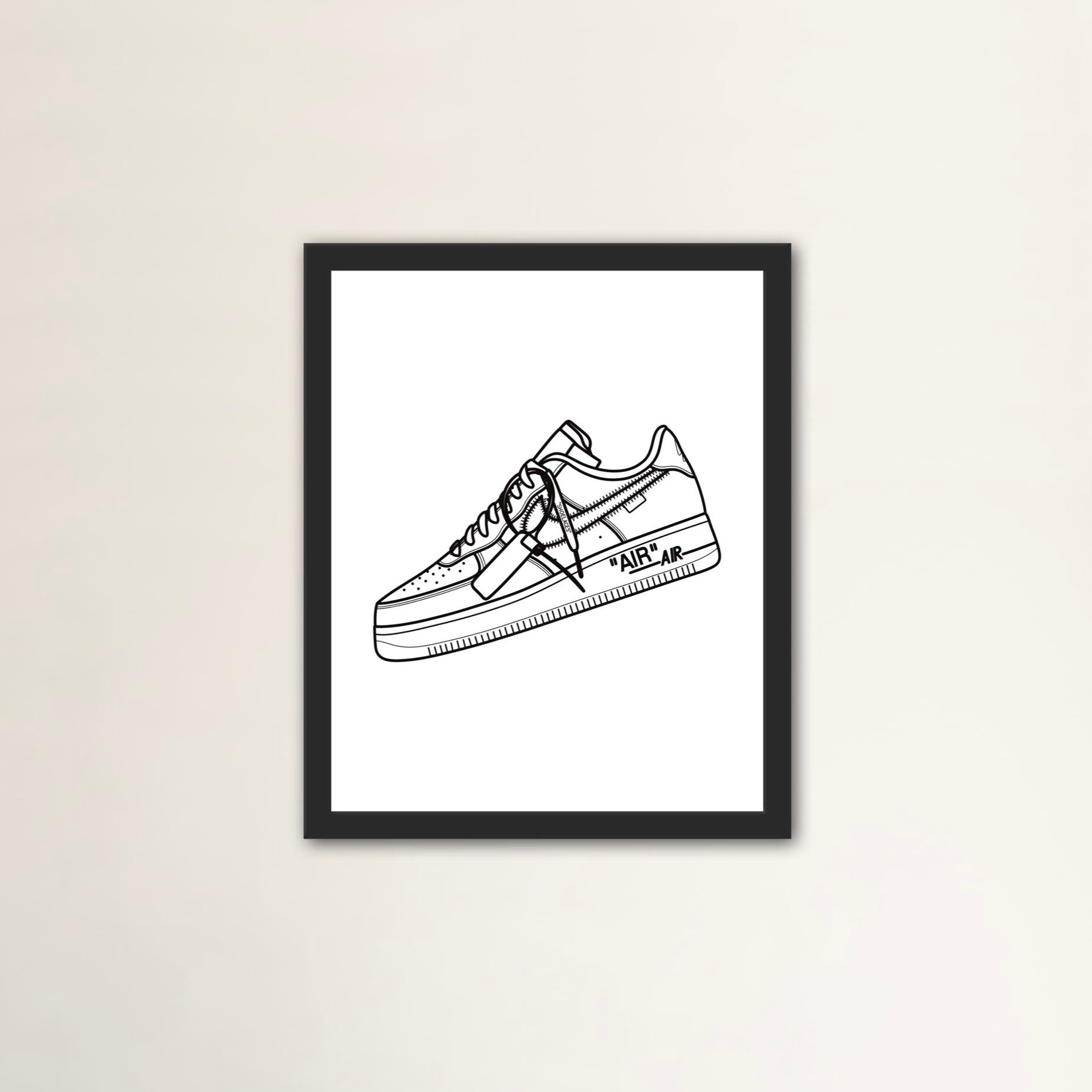 Off White x Nike AF1 “MOMa” Sneaker Pin
