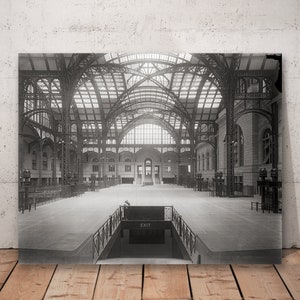 Historic Pennsylvania railroad station in New York City, Penn Station main concourse, NYC's Architectural Gem.