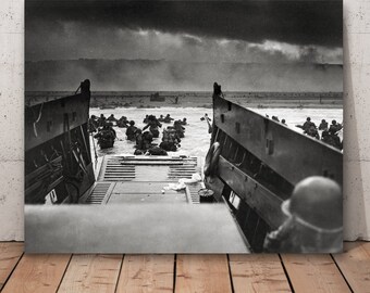 Omaha Beach D-Day Print: WW2 Normandy Landing Photo