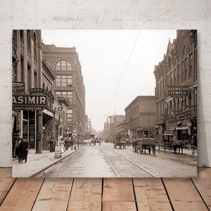 Saint Paul, Minnesota 1900s photography, Wabasha Street, Minnesota art print, St. Paul MN photo.