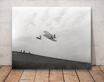ライト兄弟の初飛行のプリント：1903年キティホーク航空写真 - Etsy 日本