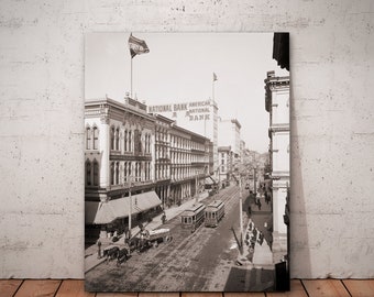 Old Richmond VA Main Street Photo: Vintage Virginia Art Print