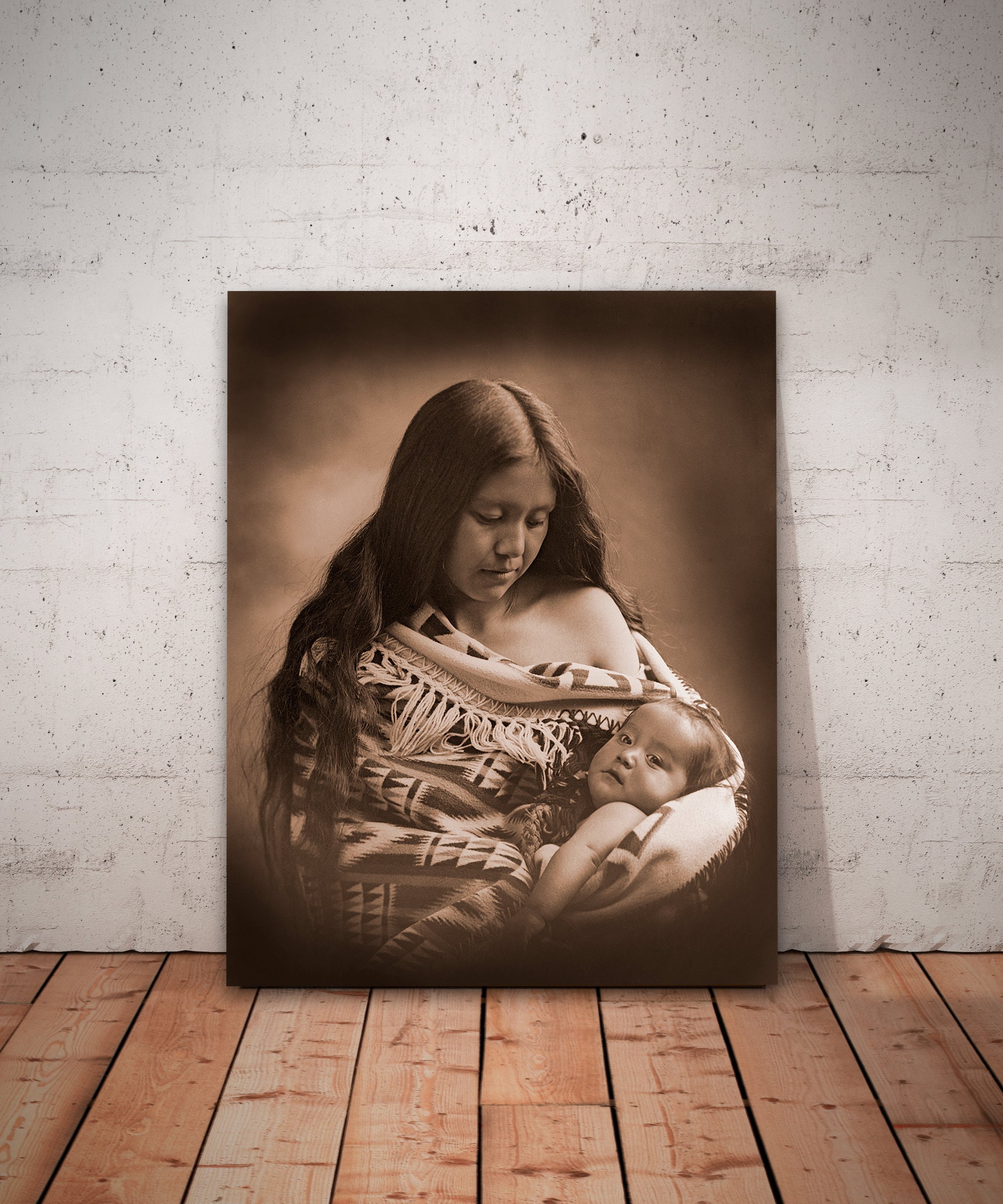 Native American Mother and Child Portrait - 1901 Fine Art Print - Etsy