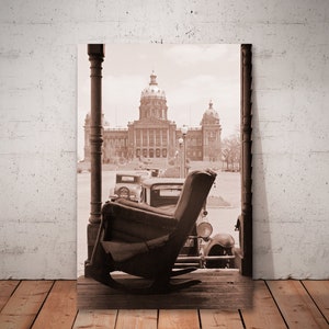 Des Moines Iowa State capitol, historical Des Moines art print, Des Moines photo Des Moines print, Iowa home decor, Iowa wall art home gift.